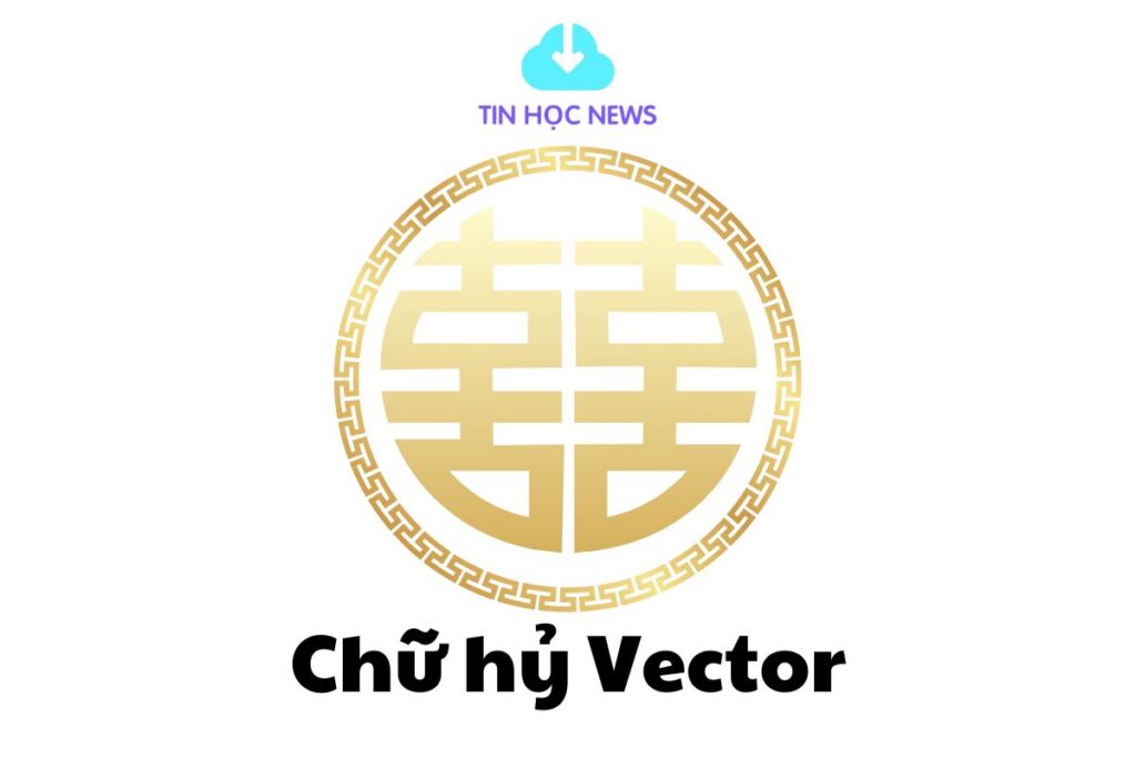 Chữ Hỷ Vector Đám Cưới Hình Tròn Hình Vuông Bằng File AI, PNG, SVG