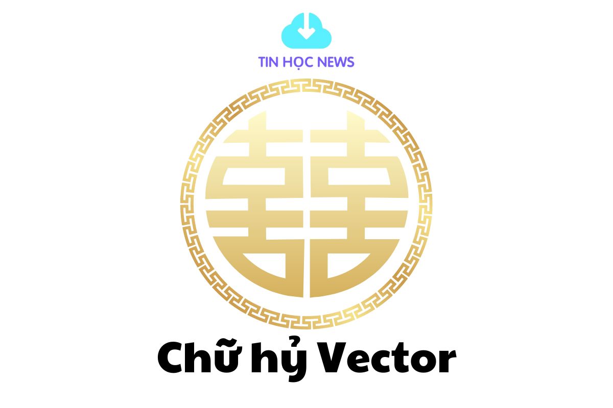 Chữ Hỷ Vector Đám Cưới Hình Tròn Hình Vuông Bằng File AI, PNG, SVG