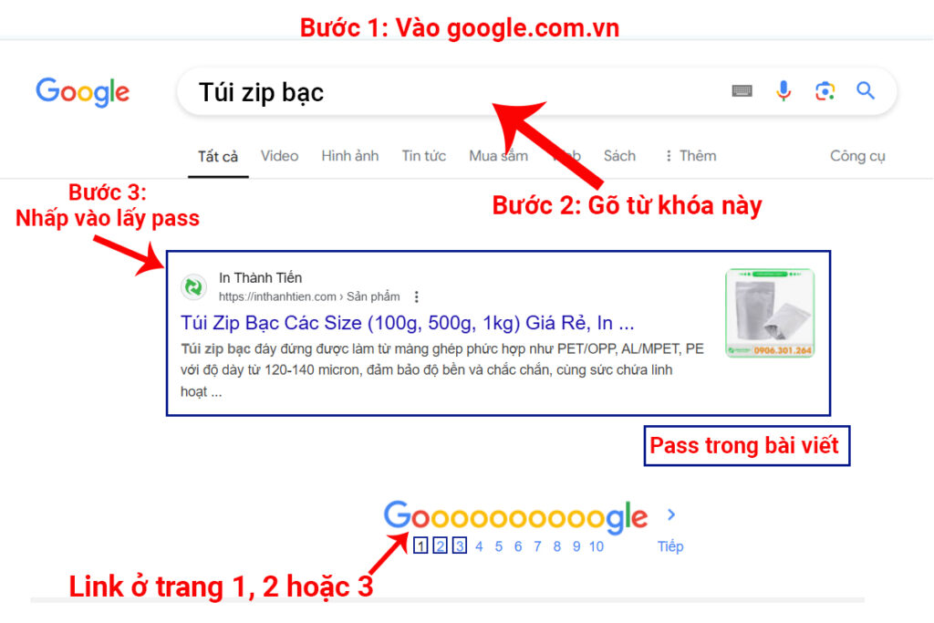 Túi zip bạc