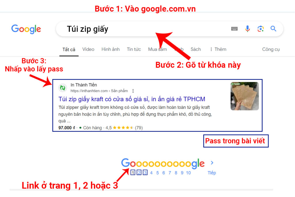 Tui zip giấy